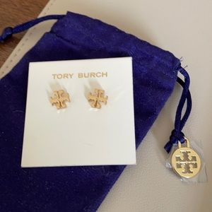 NWT Tory Burch Kira gold studs